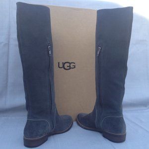 UGG DALEY - GREY SUEDE RIDING BOOTS